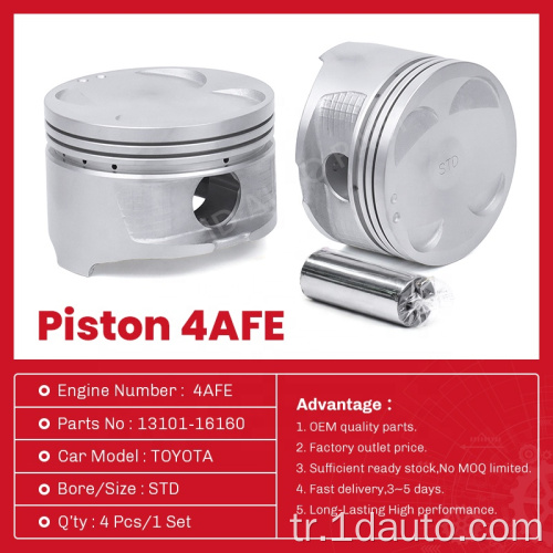 Toyota 4A-Fe Motor Pistonu 13101-16160 13101-16120